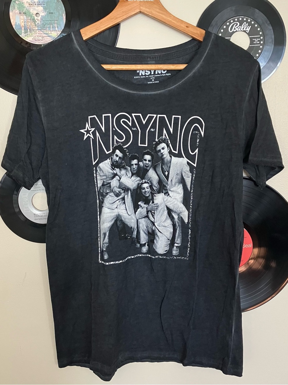 *NSYNC Black Graphic Band Tee